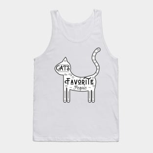 Cats Are My Favorite People, White Background, US Spelling Tank Top